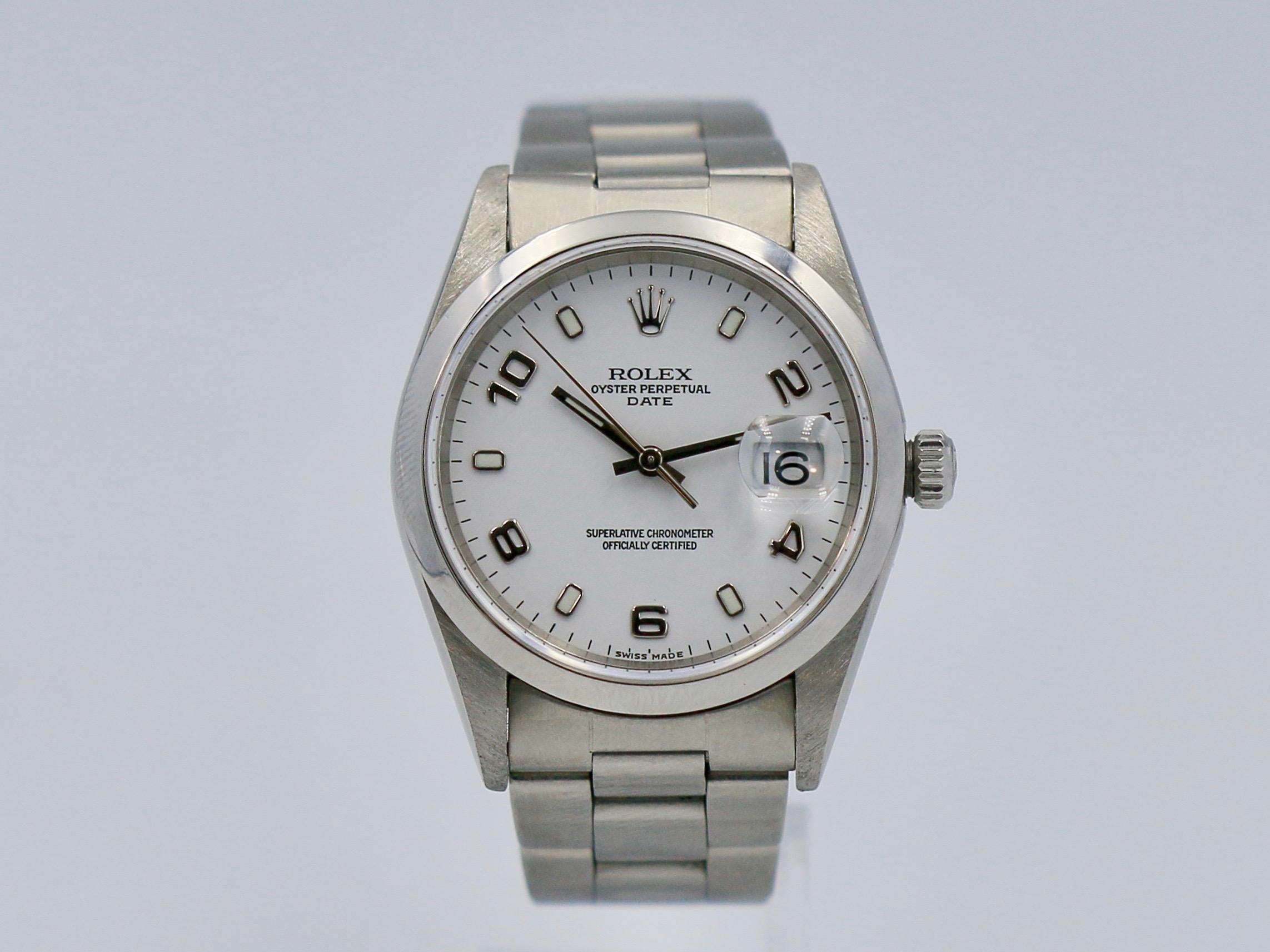 Rolex Oyster Perpetual Date reference 15200 diameter 34mm Watch 2