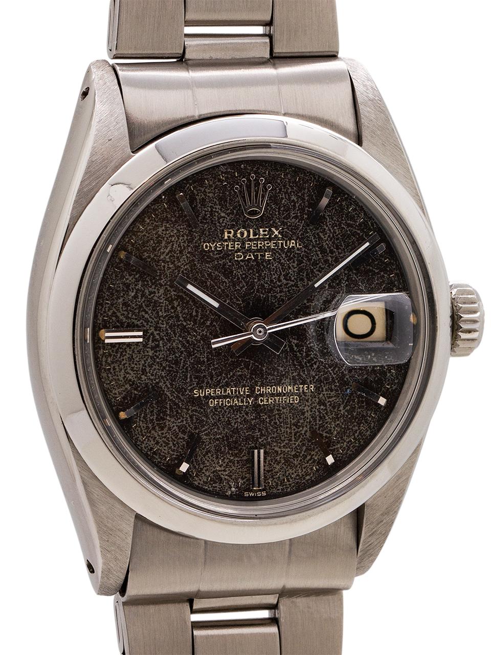 Rolex Oyster Perpetual Date Stainless Ref 1500 Gilt 