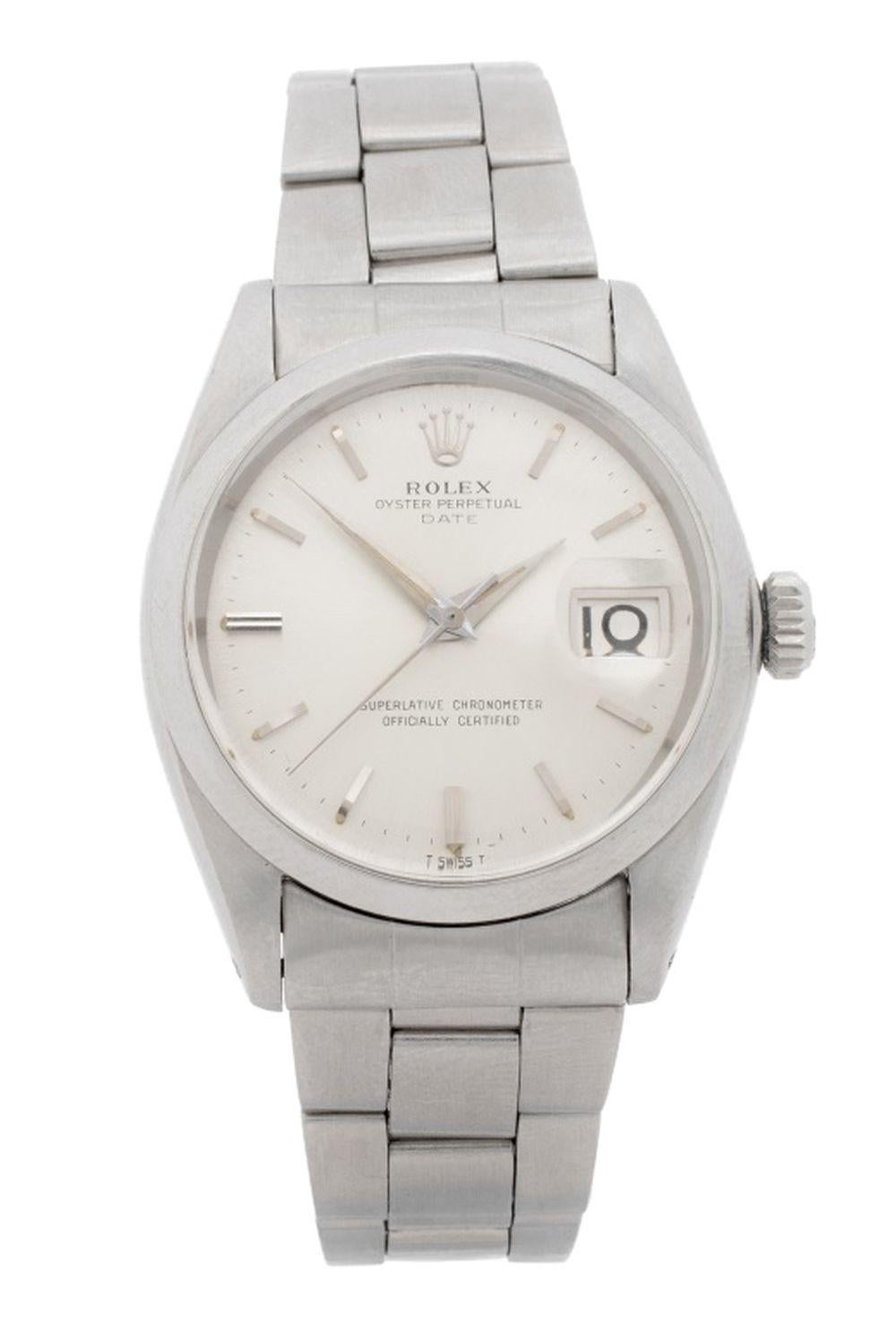Rolex Oyster Perpetual Date in acciaio inossidabile In condizioni buone in vendita a Queens, NY