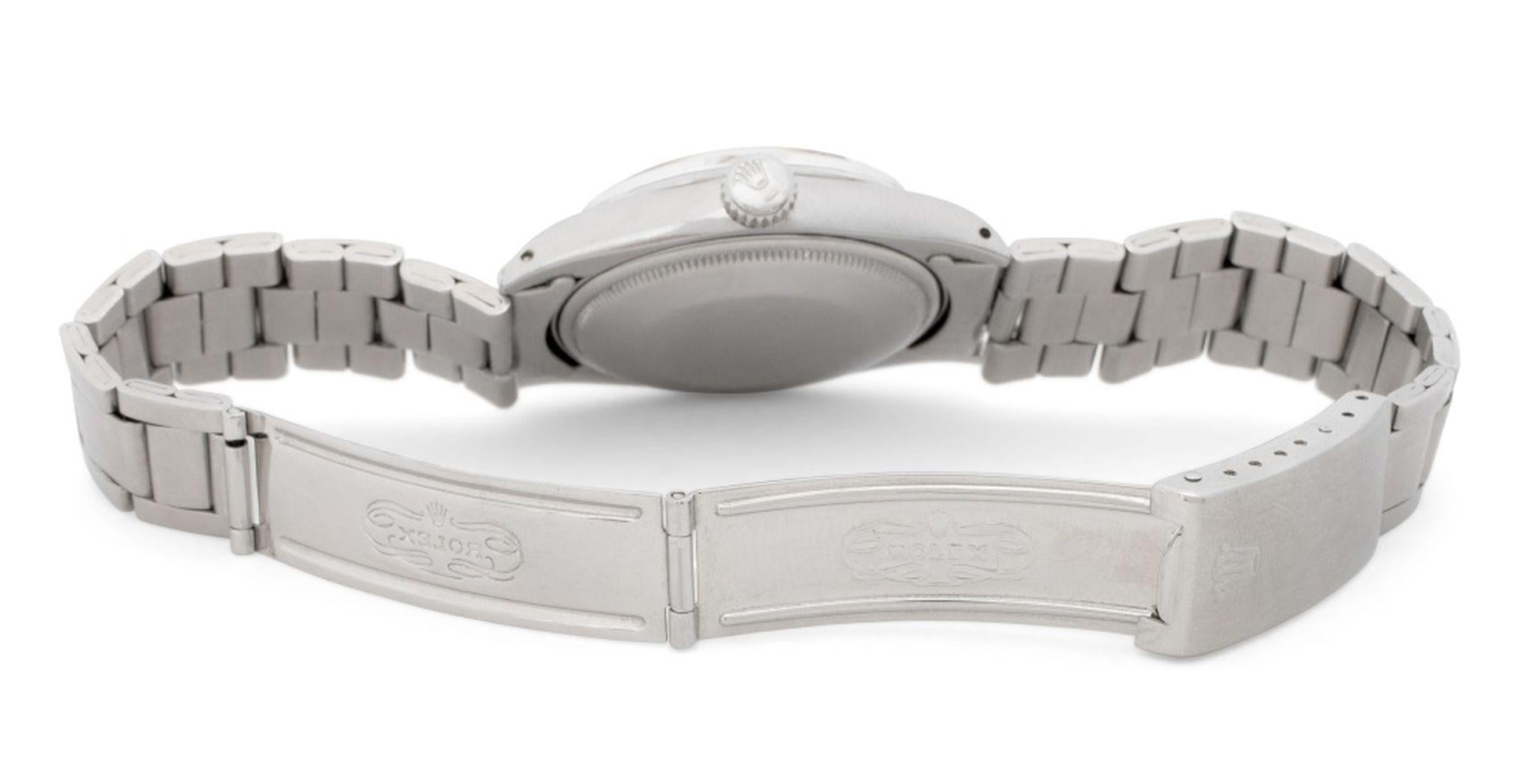 Rolex Oyster Perpetual Date in acciaio inossidabile in vendita 3