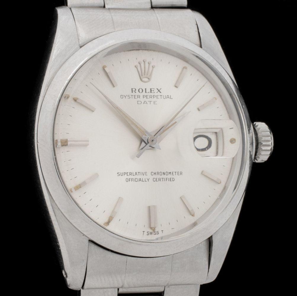 Rolex Oyster Perpetual Date in acciaio inossidabile in vendita 5