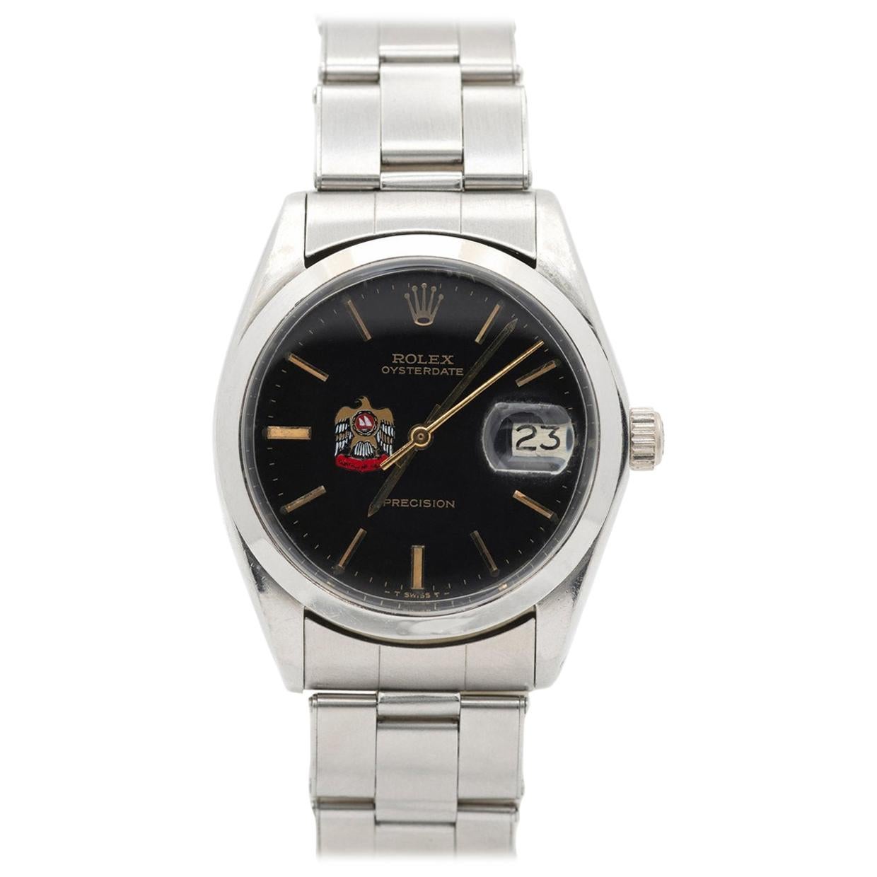 Rolex Oyster Perpetual Date United Arab Emirates Military Watch, 1969 For  Sale at 1stDibs | uae military rolex, rolex military watch, emirates watch