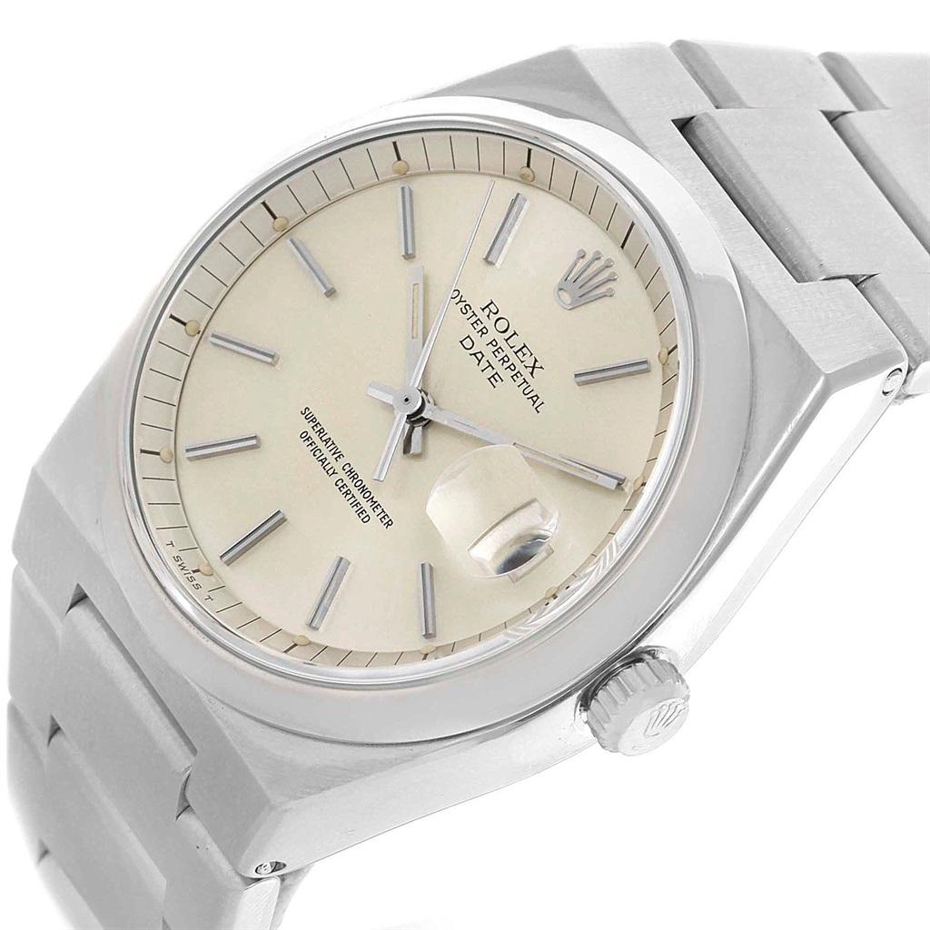 Rolex Oyster Perpetual Date Vintage Men's Stainless Steel Watch 1530 For Sale 4