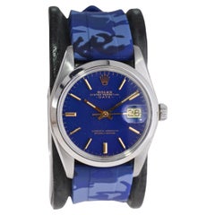 Rolex Oyster Perpetual Date With Custom Blue Dial 1975