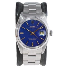 Rolex Oyster Perpetual Date With Custom Blue Dial 1975