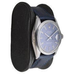 Rolex Oyster Perpetual Date With Factory Original Navy Blue Dial circa 1970's