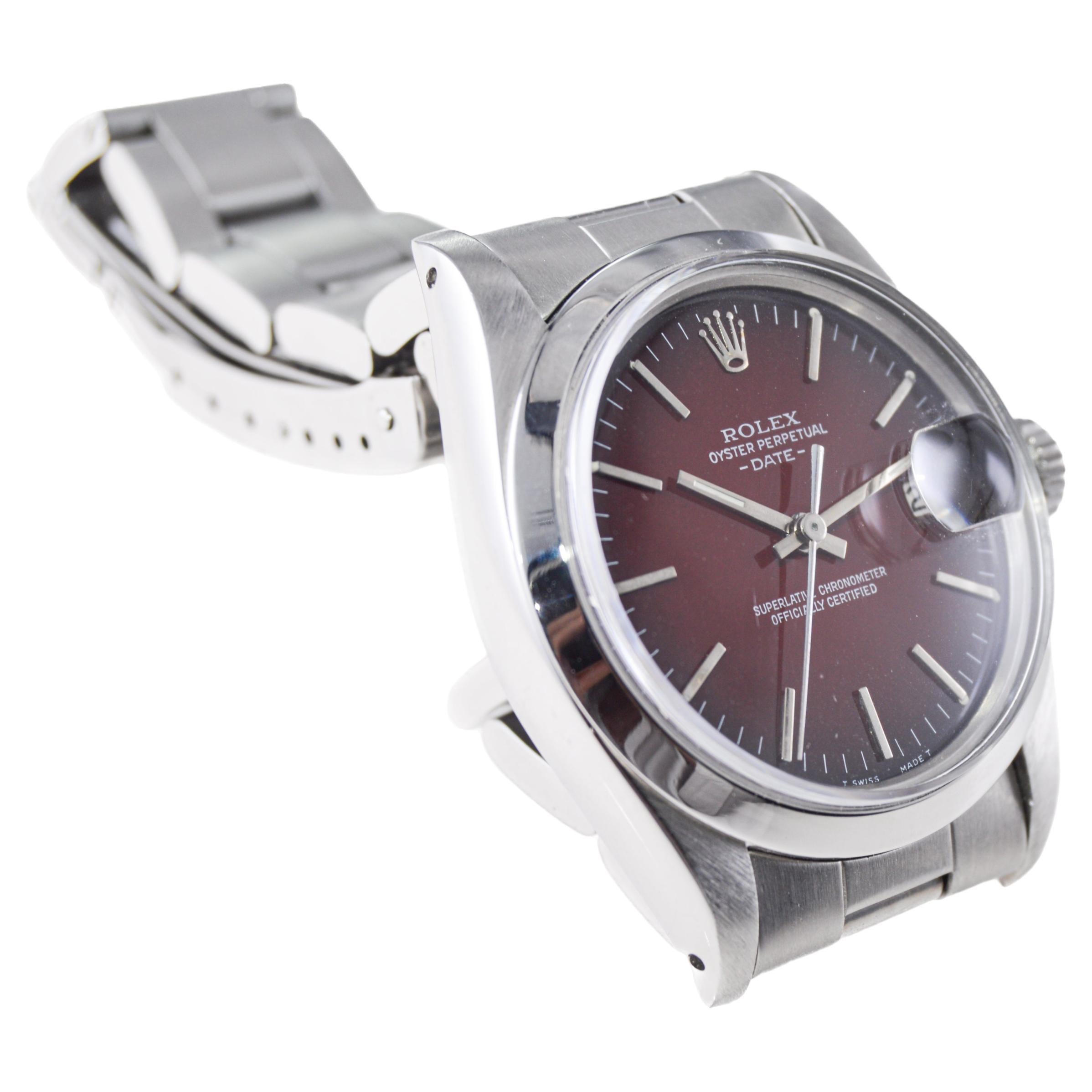 rolex maroon dial