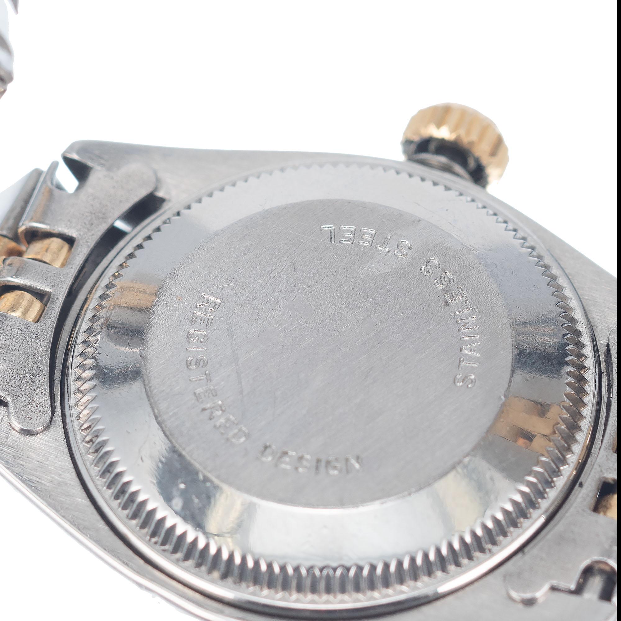 Women's Rolex Oyster Perpetual Date Yellow Gold Steel Ladies Wristwatch Ref 6917