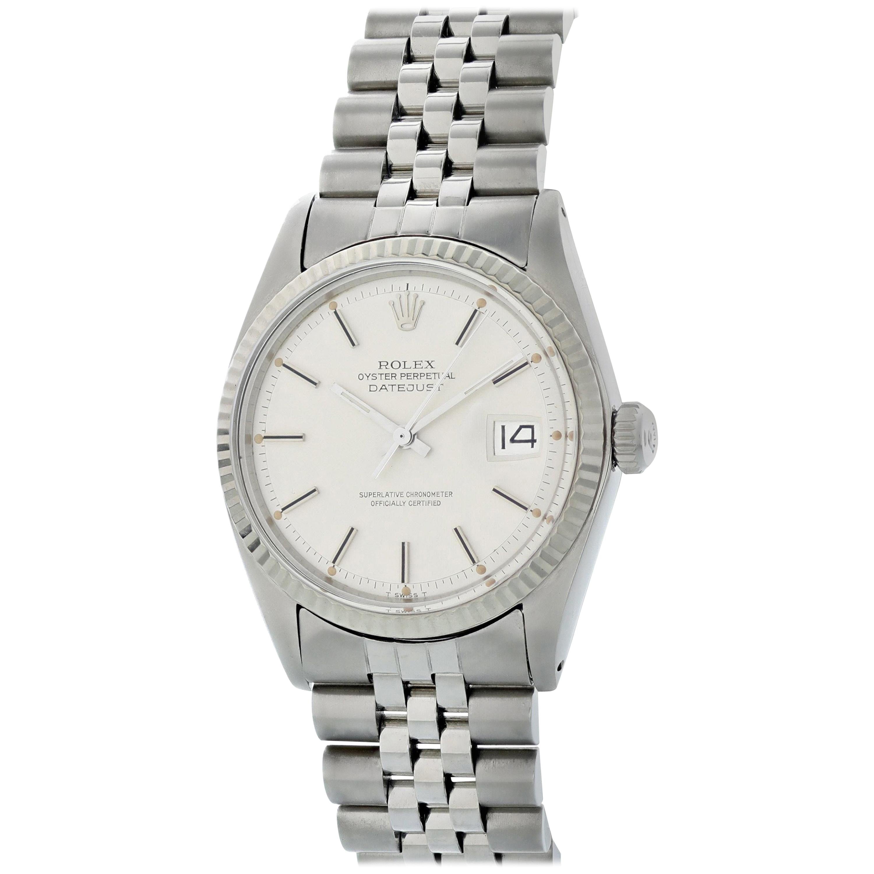 Rolex Oyster Perpetual Datejust 1601 Men's Watch For Sale