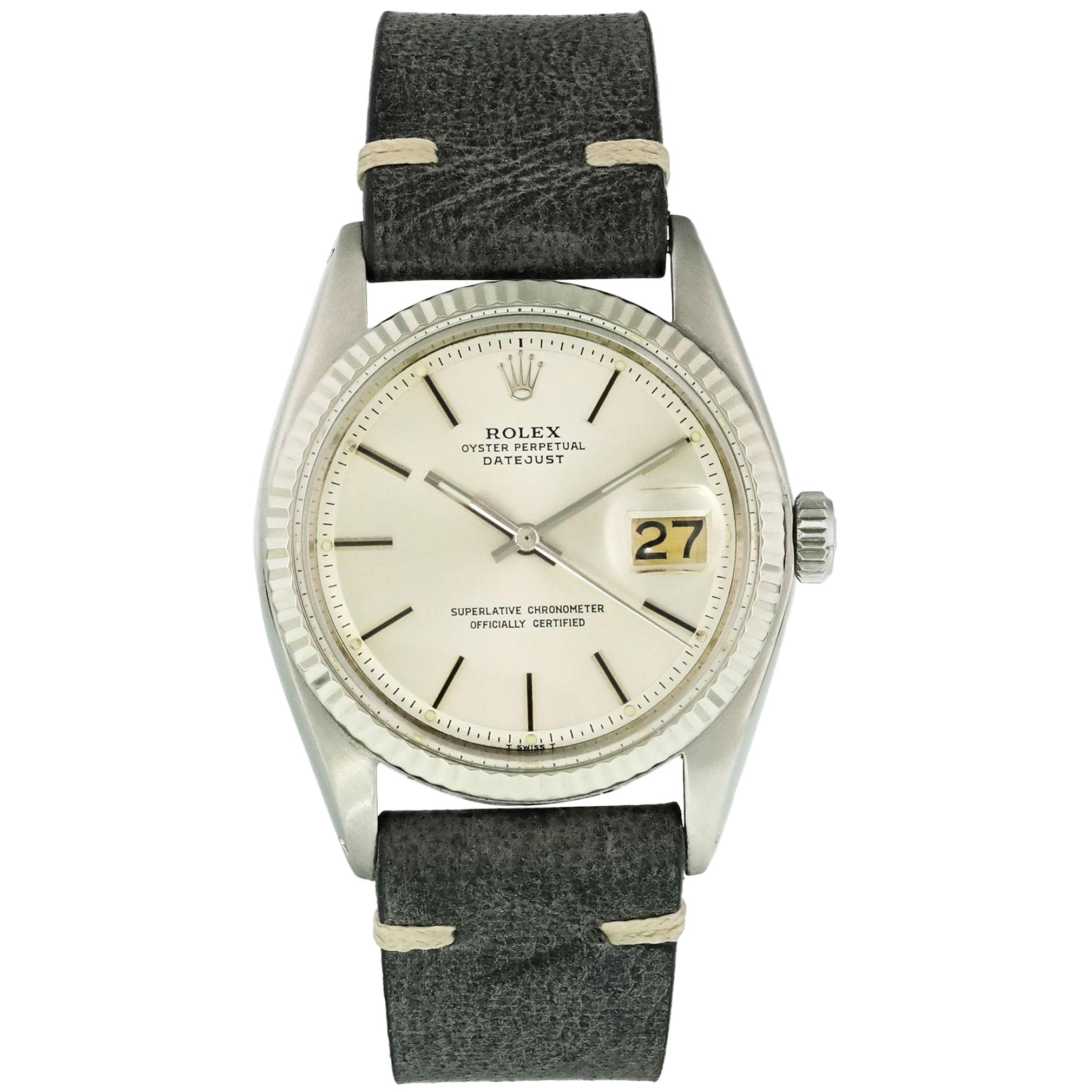 Rolex Oyster Perpetual Datejust 1601 Men's Watch For Sale