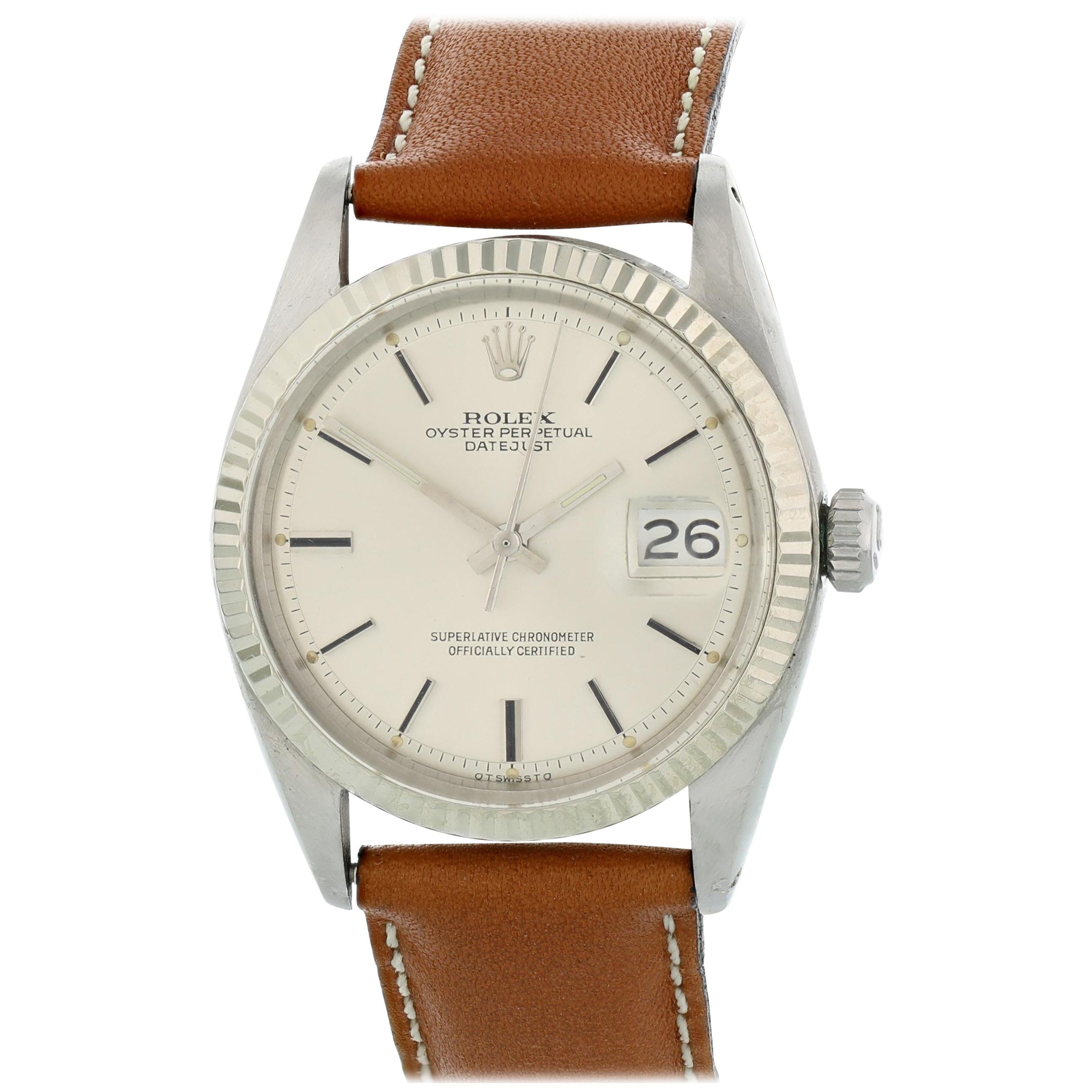 Rolex Oyster Perpetual Datejust 1601 Men
s Watch Original Papers