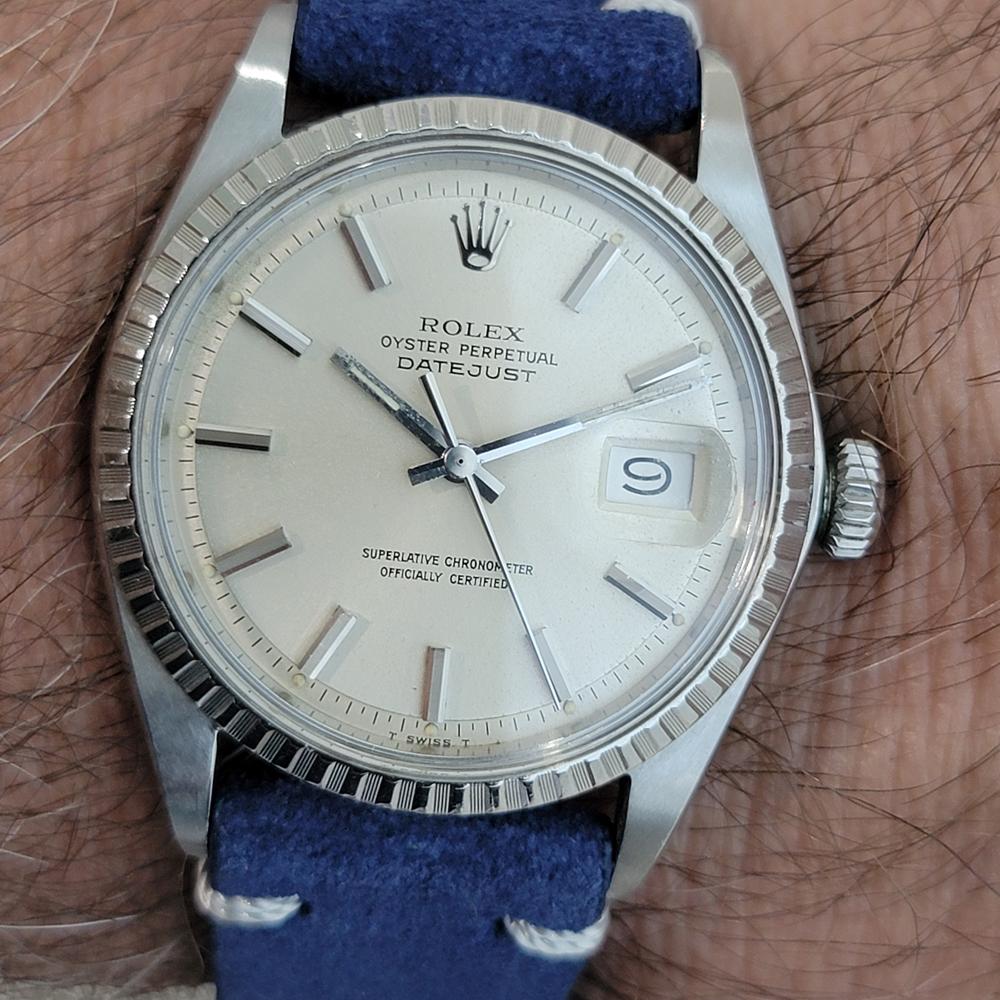 Rolex Oyster perpetual Datejust 1603 Mens 1960s 36mm Vintage Automatic RA685B For Sale 9