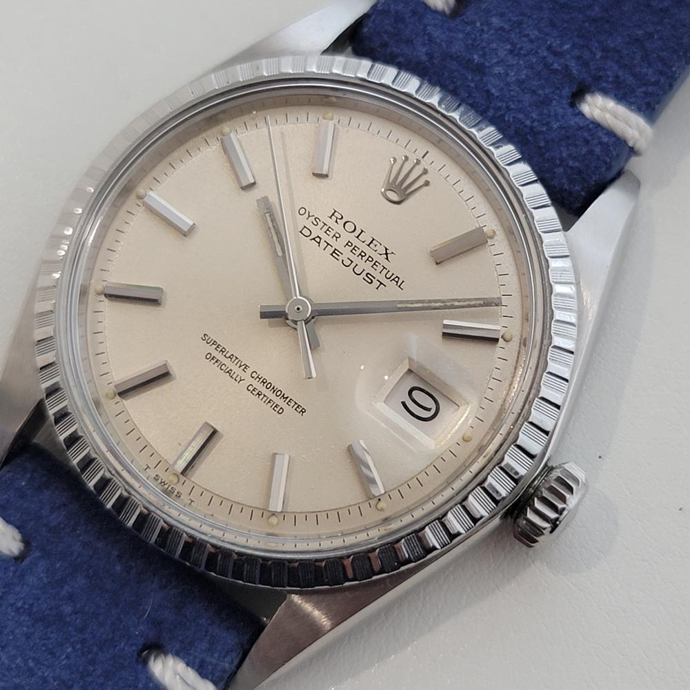 Men's Rolex Oyster perpetual Datejust 1603 Mens 1960s 36mm Vintage Automatic RA685B For Sale