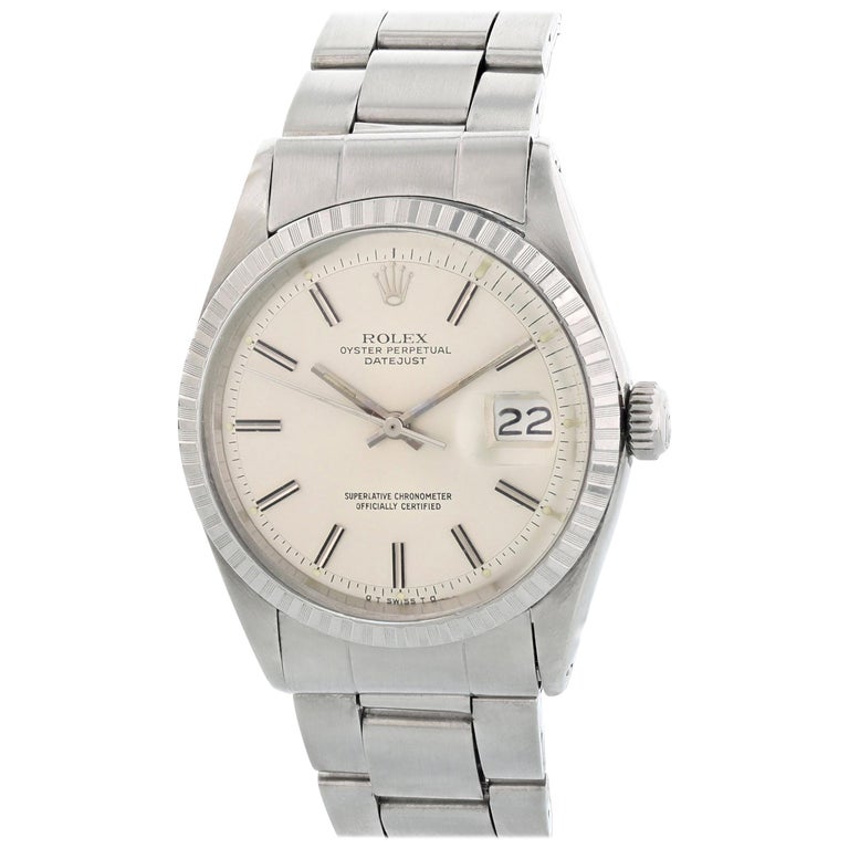 Rolex Oyster Perpetual Datejust 1603 Sigma Wide Boy Dial Men's Watch at ...