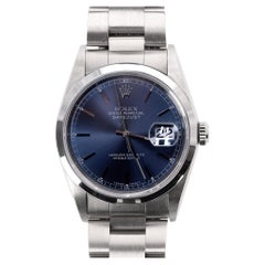 Rolex Oyster Perpetual Datejust 16200 Stainless Steel Watch With Blue Dial Rolex Oyster Perpetual Datejust 16200 Stainless Steel Watch With Blue Dial