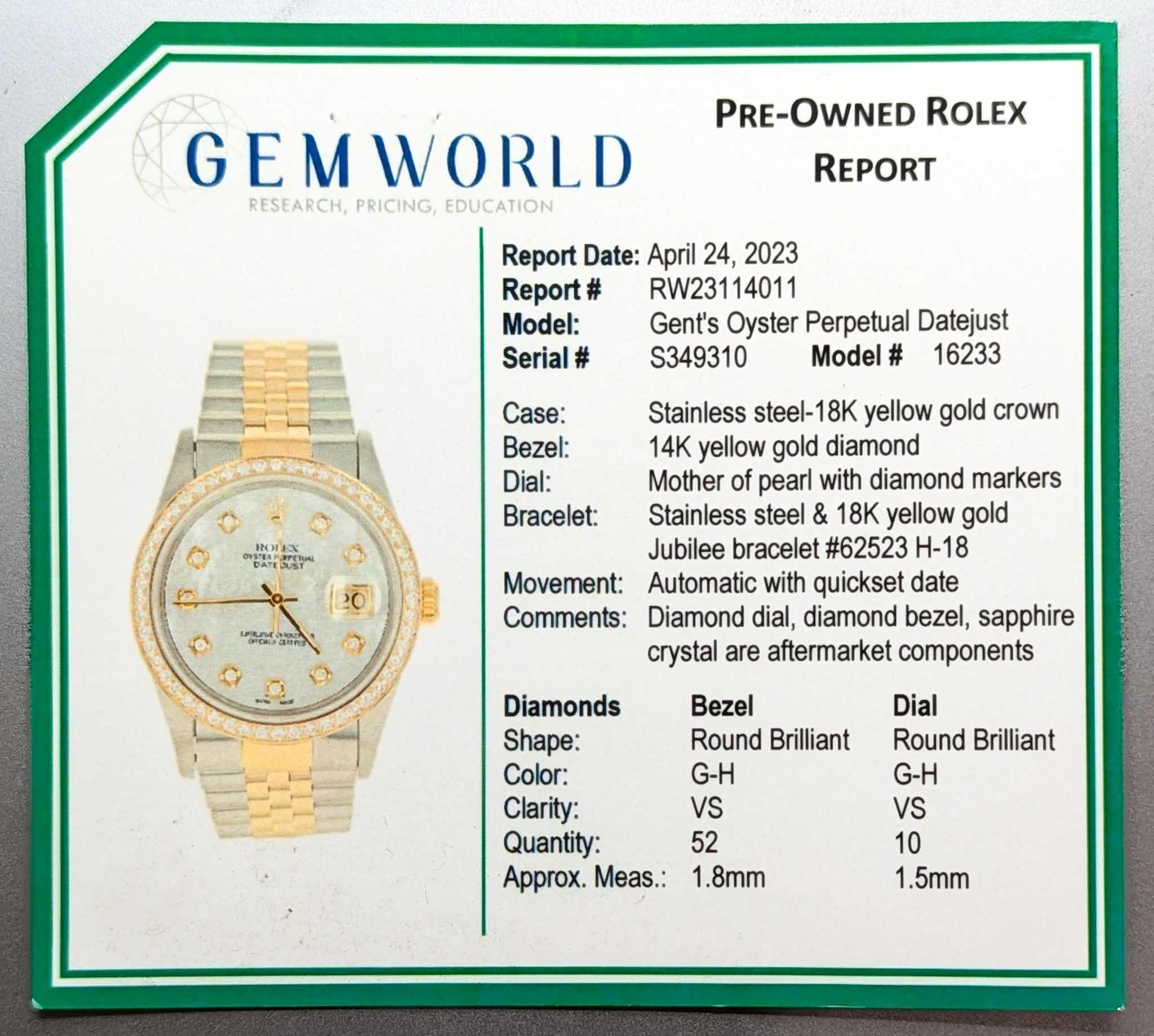Rolex Oyster Perpetual Datejust 16233 (1994) in vendita 4