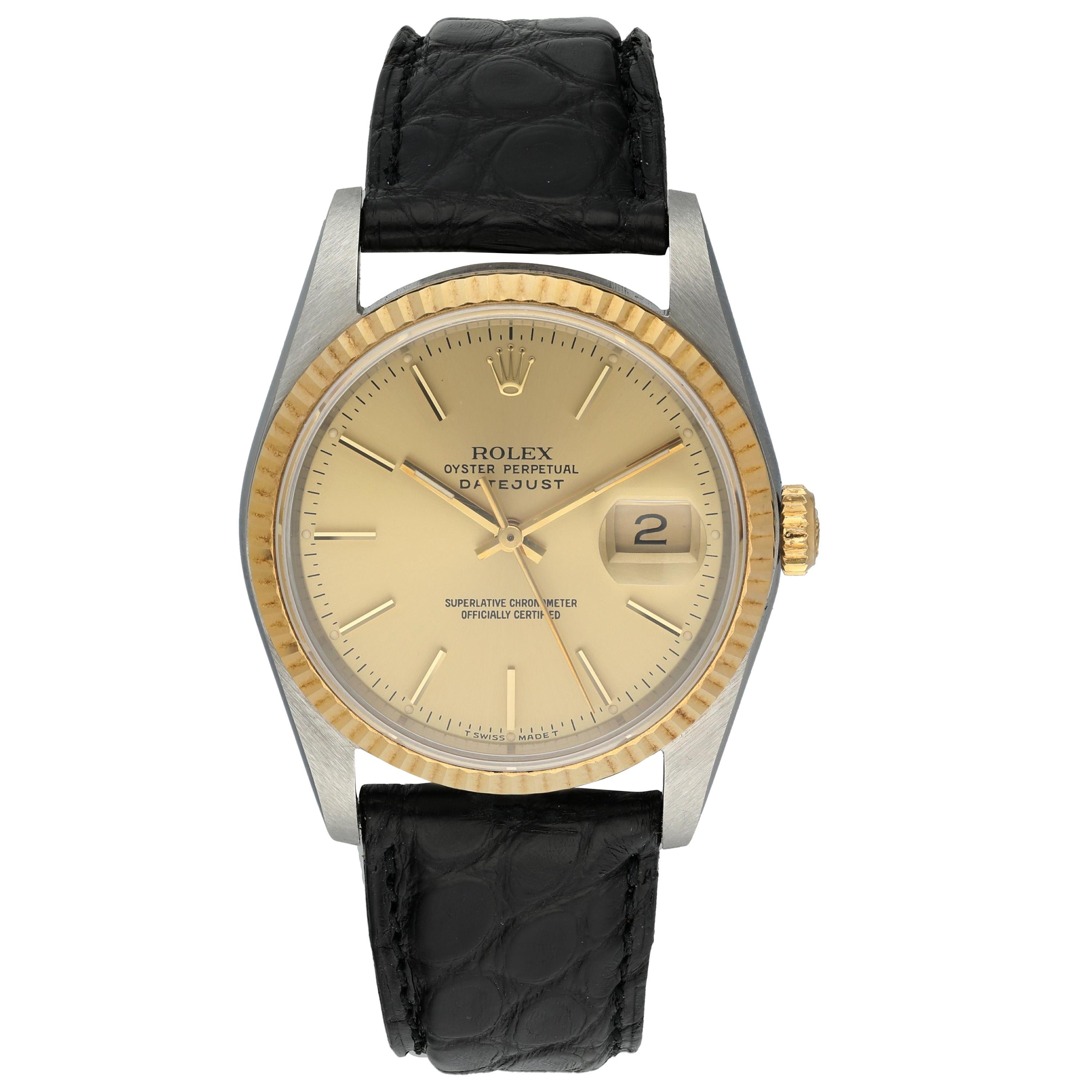 Rolex Oyster Perpetual Datejust 16233 Men's Watch For Sale