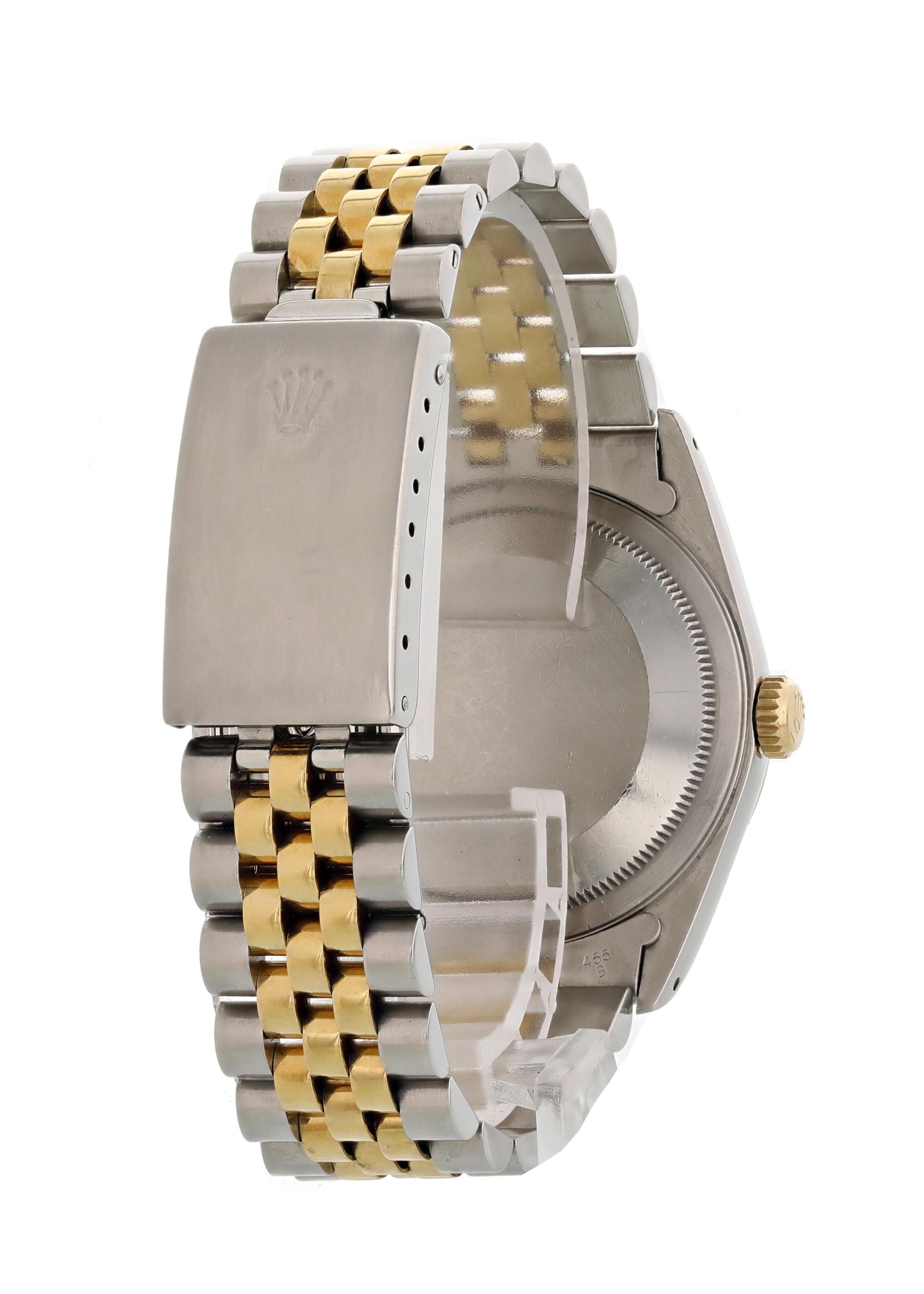 Rolex Oyster Perpetual Datejust 16233 Pyramid Dial Men's Watch at ...