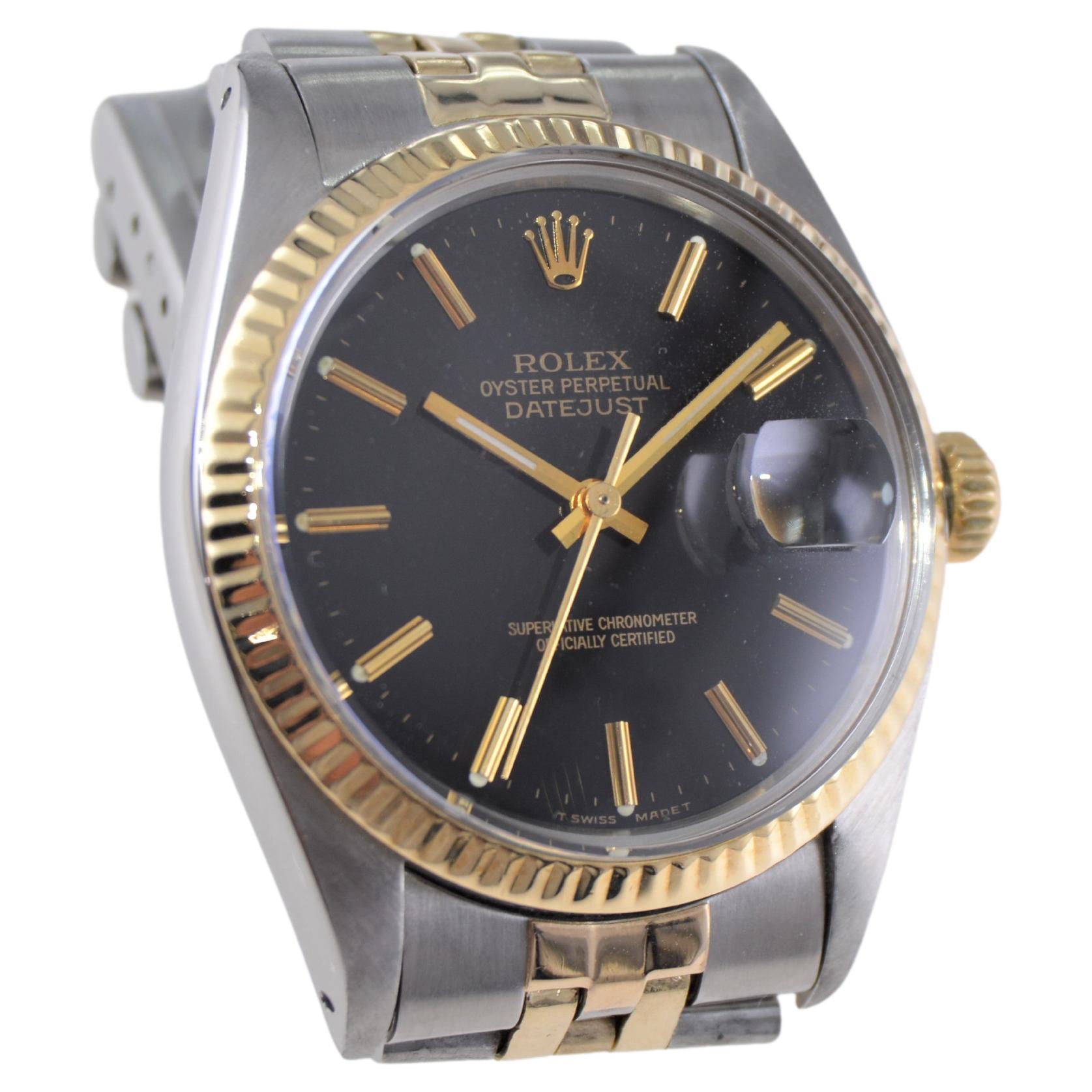 rolex oyster perpetual datejust black