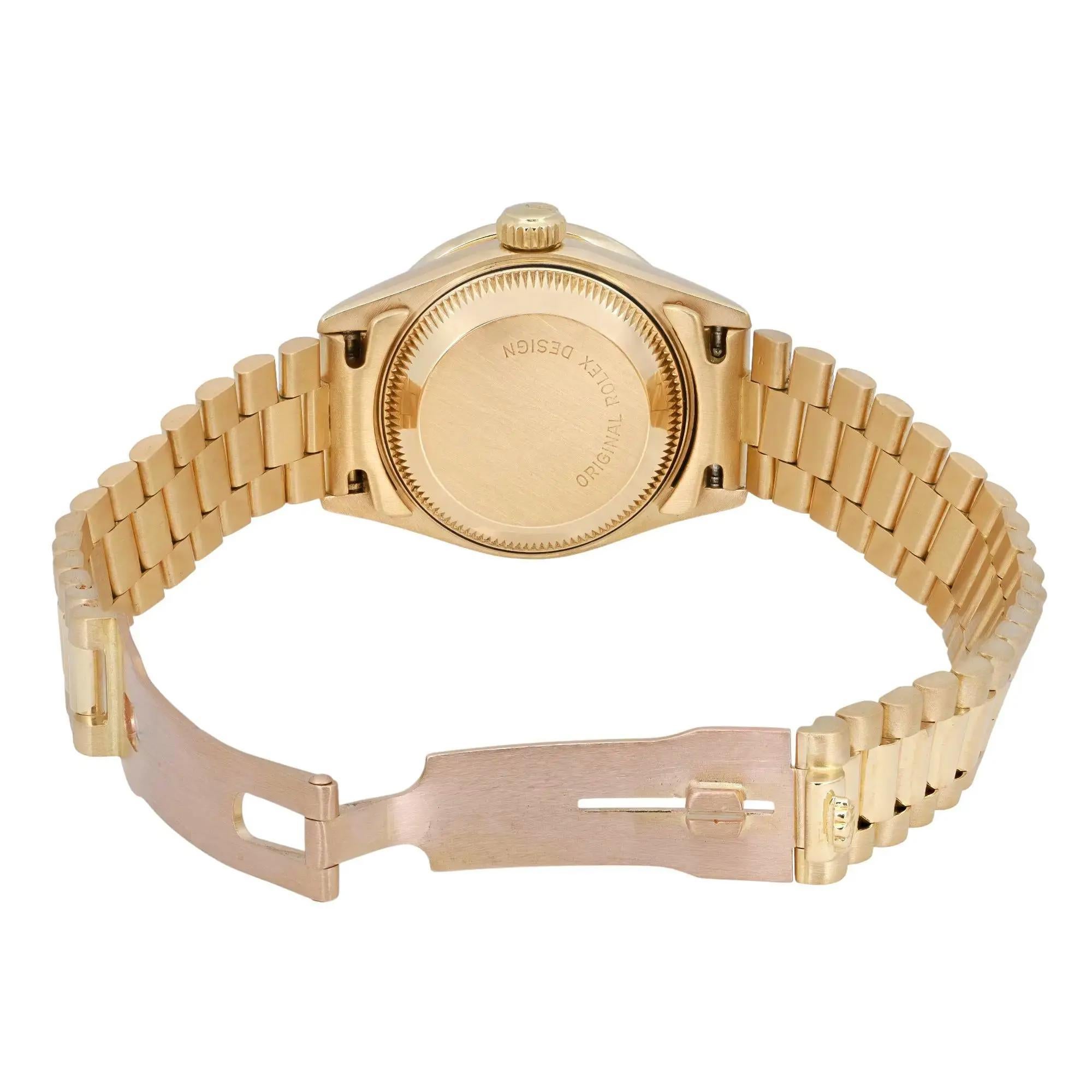 De las mujeres Reloj Rolex Oyster Perpetual Datejust 26MM Oro Diamante Personalizado 69178 en venta