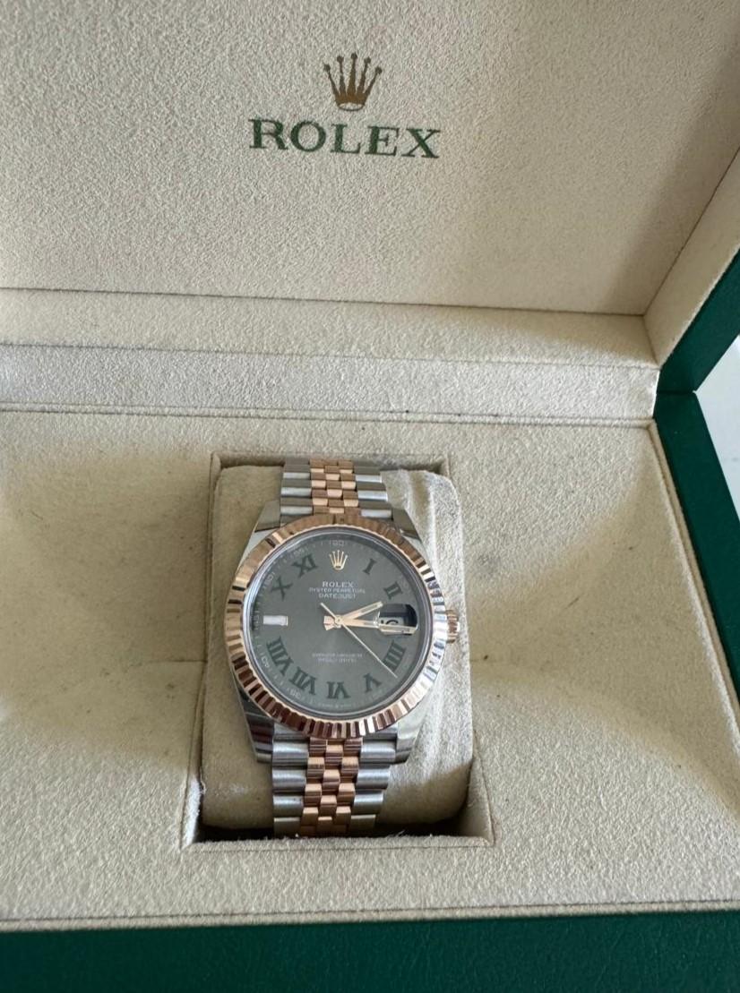 Moderniste Rolex Oyster Perpetual Datejust 41 en or Oystersteel et Everose en vente