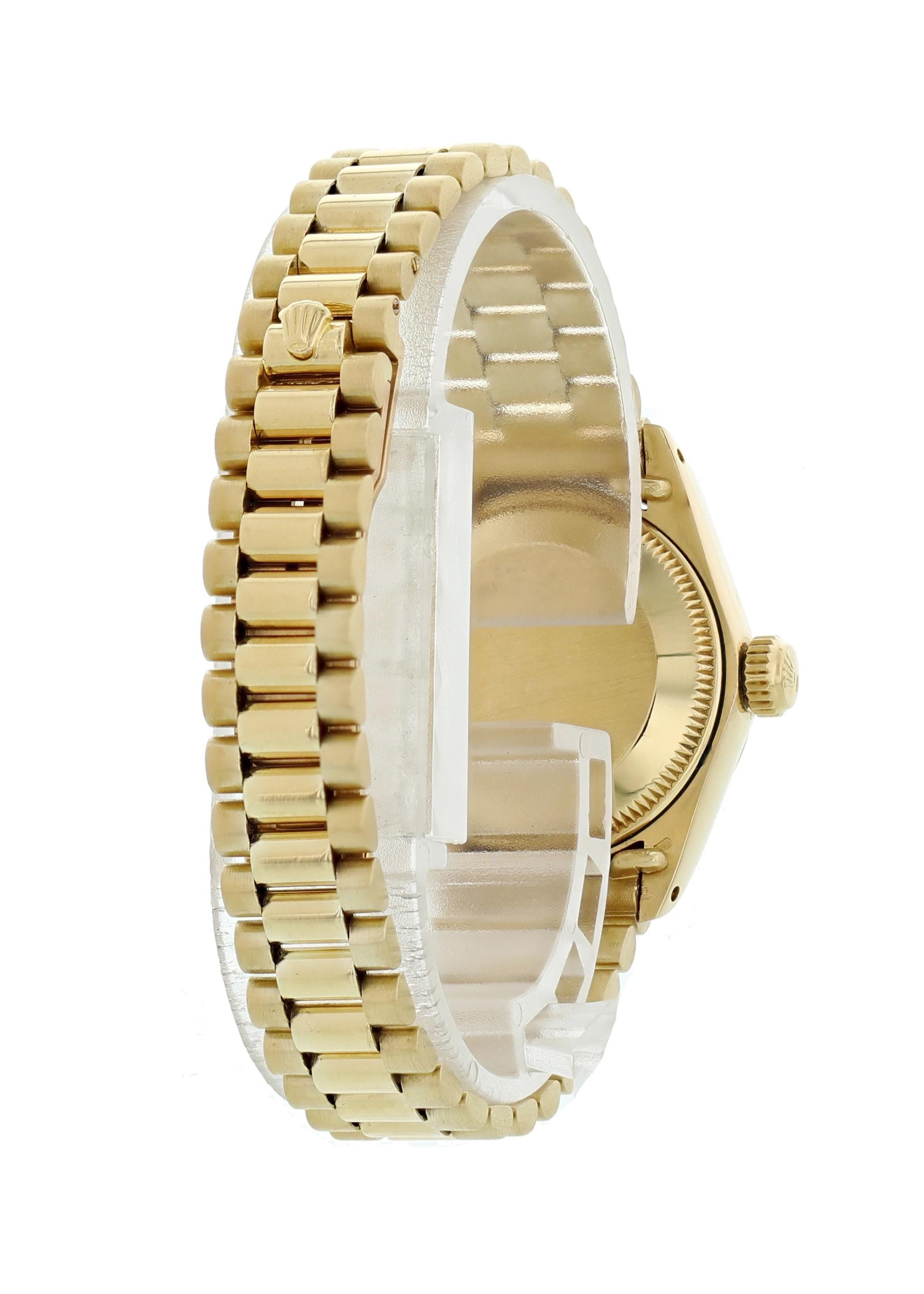 Women's Rolex Oyster Perpetual Datejust 6917 18 Karat Yellow Gold Ladies Watch