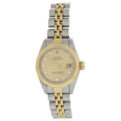 Rolex Oyster Perpetual Datejust 69173 Diamond Dial Ladies Watch
