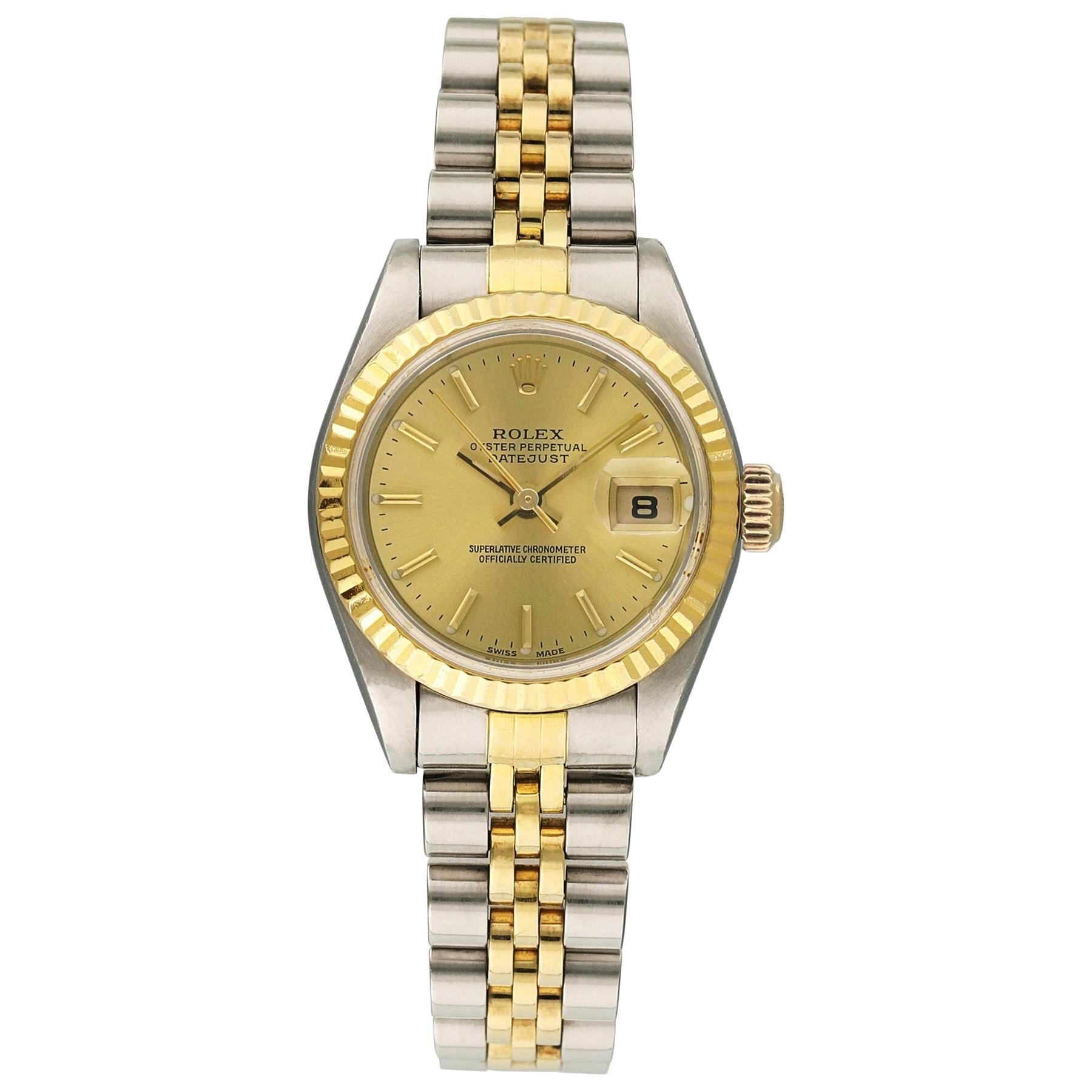 Rolex Oyster Perpetual Datejust 69173 Ladies Watch For Sale