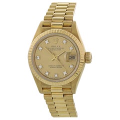 Rolex Oyster Perpetual Datejust 69178 18 Karat Diamond Ladies Watch