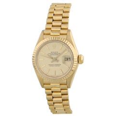 Rolex Oyster Perpetual Datejust 69178 18 Karat Yellow Gold Ladies Watch Papers