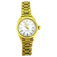 Rolex Oyster Perpetual Datejust 6927 Yellow Gold 1975 Ladies Watch