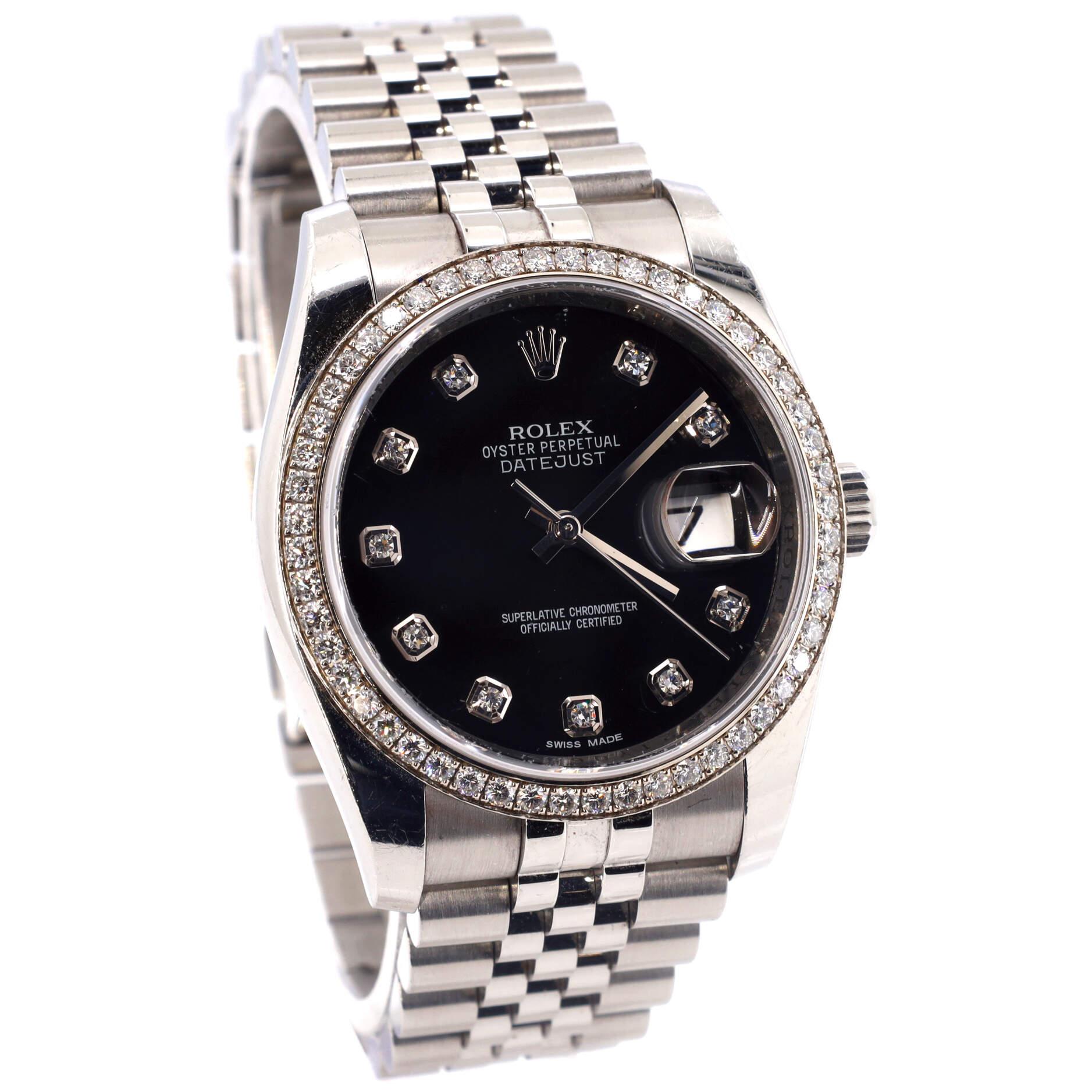 rolex oyster perpetual datejust black face