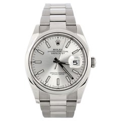 Oyster Perpetual Datejust Automatikuhr aus Edelstahl 36
