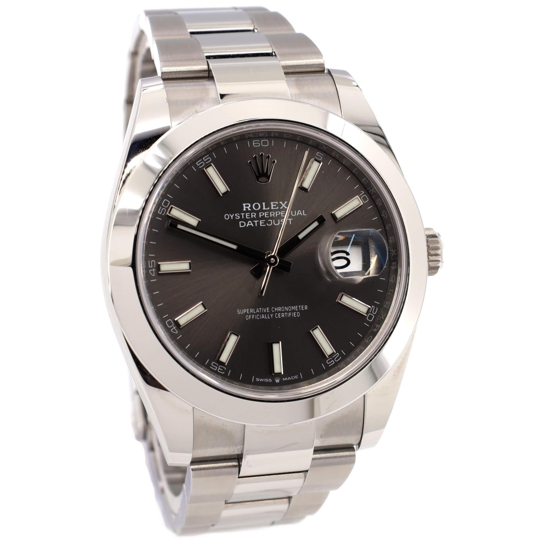 Rolex Oyster Perpetual Datejust Automatic Watch Stainless Steel 41 In Good Condition In New York, NY