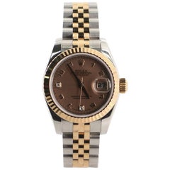 Rolex Oyster Perpetual Datejust Automatic Watch Stainless Steel and Everose Gold