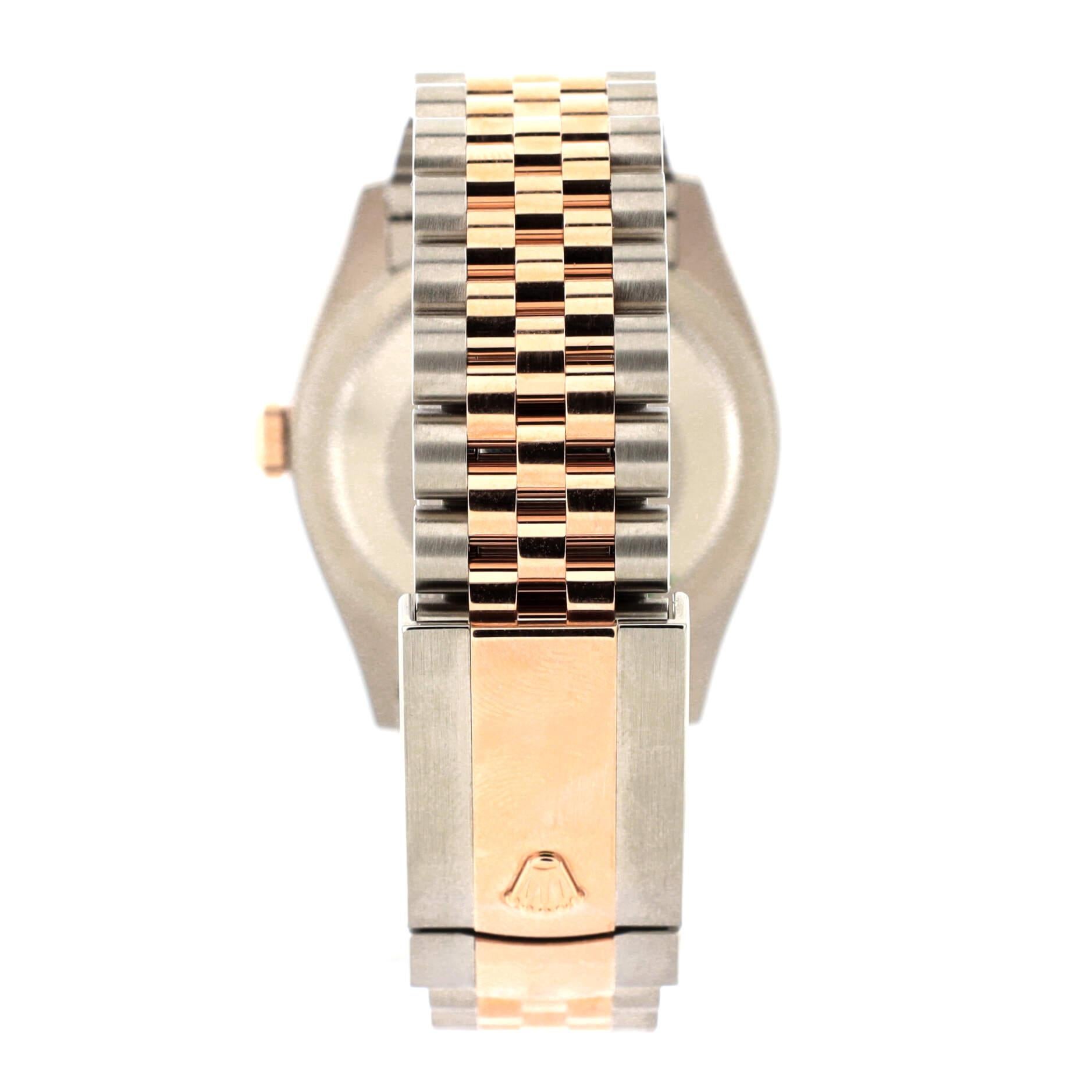 Rolex Oyster Perpetual Datejust Automatikuhr aus Edelstahl und Roségold 1