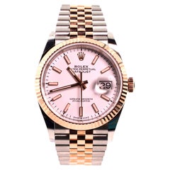 Rolex Oyster Perpetual Datejust Automatic Watch Stainless Steel and Rose