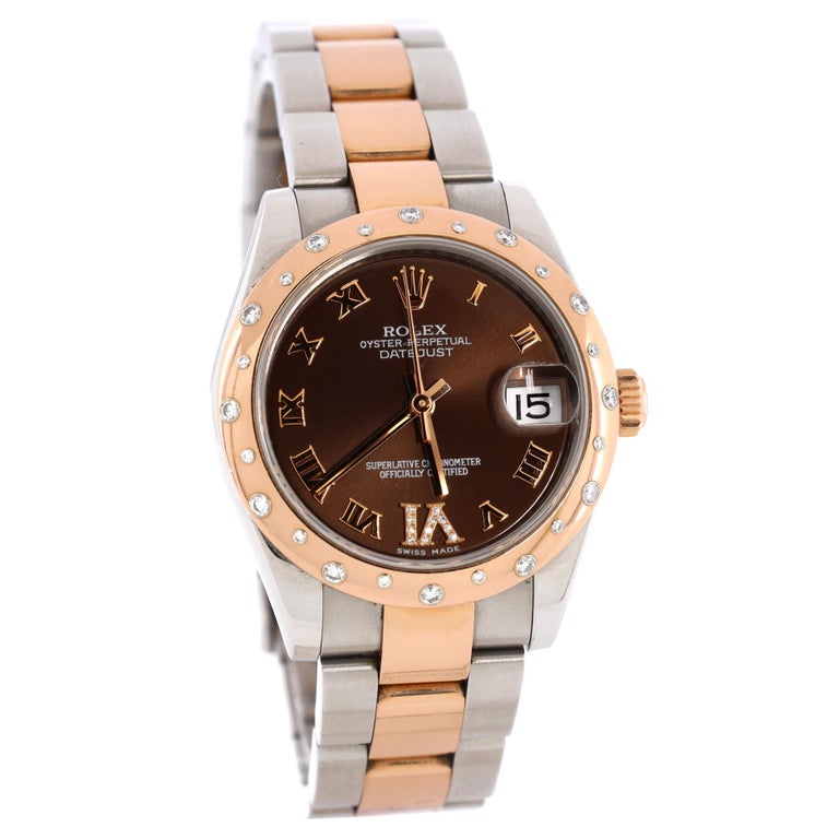 Rolex Oyster Perpetual Datejust Automatic Watch Stainless Steel and Rose  Gold at 1stDibs | rolex f714983 original price, rolex f714983 18k, f714983  rolex