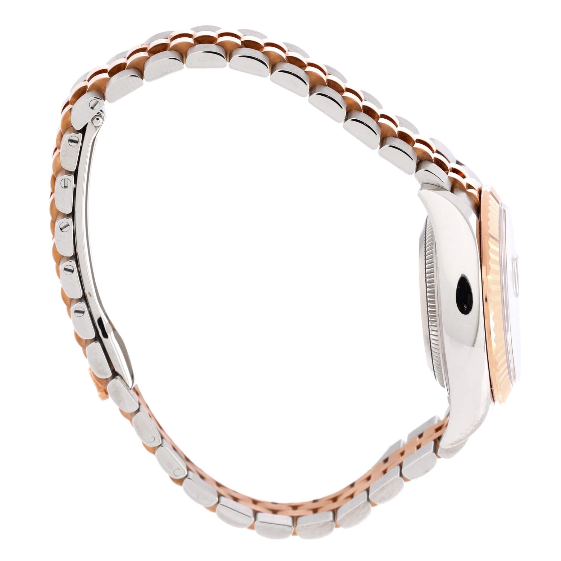 Rolex Oyster Perpetual Datejust Automatikuhr aus Edelstahl und Roségold für Damen oder Herren