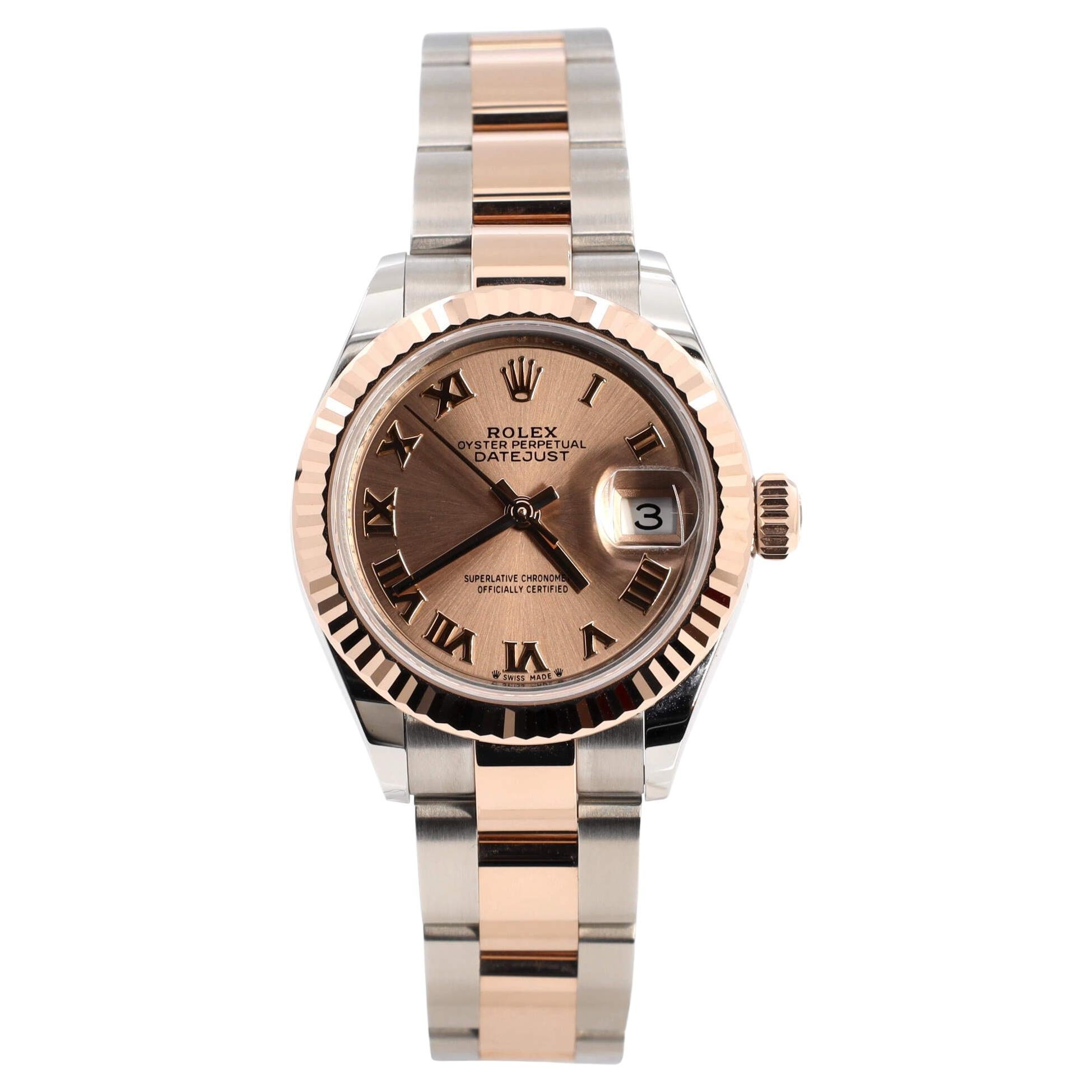  Rolex Oyster Perpetual Datejust Automatic Watch Stainless Steel and Rose Gold
