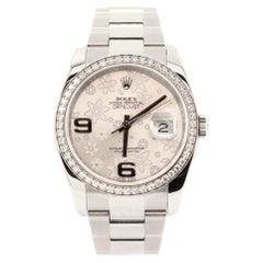 Rolex Oyster Perpetual Datejust Automatic Watch Stainless Steel and White