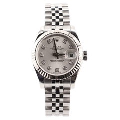 Rolex Oyster Perpetual Datejust Orologio automatico in acciaio e bianco