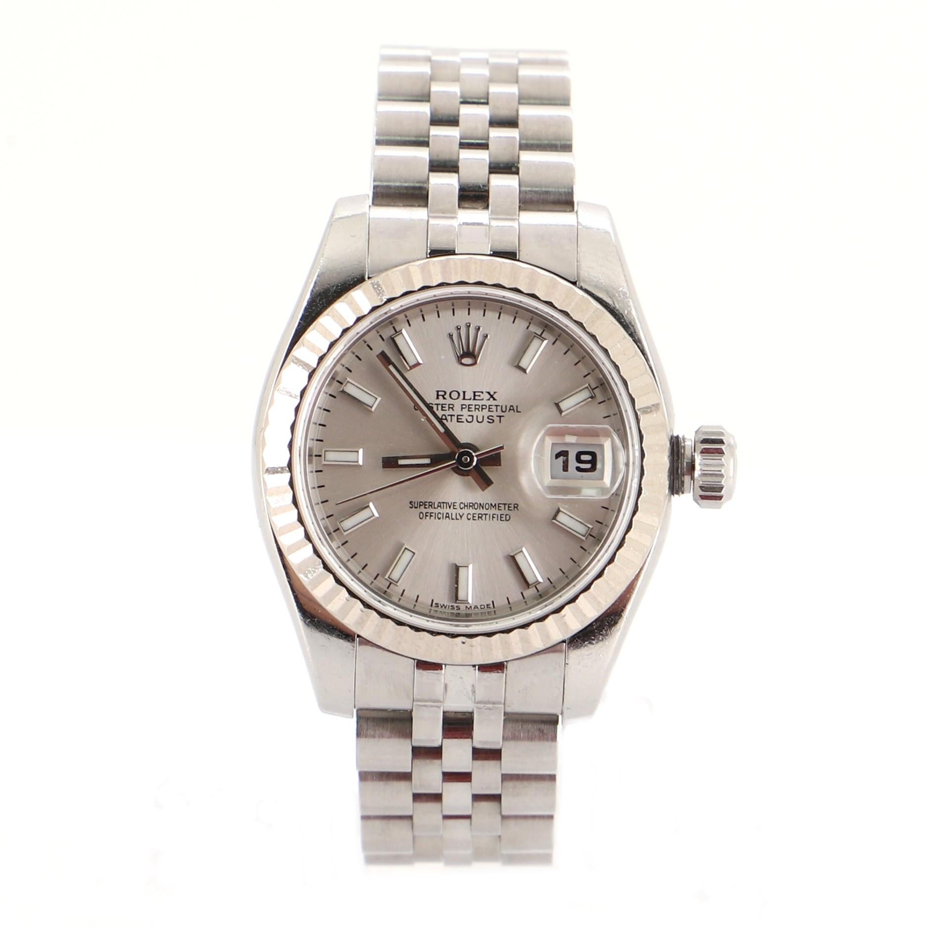 Rolex Oyster Perpetual Datejust Automatic Watch Stainless Steel and White Gold 2 2