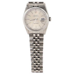 Rolex Oyster Perpetual Datejust Automatic Watch Stainless Steel and White Gold