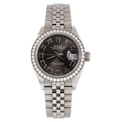 Rolex Oyster Perpetual Datejust Automatic Watch Stainless Steel and White Gold