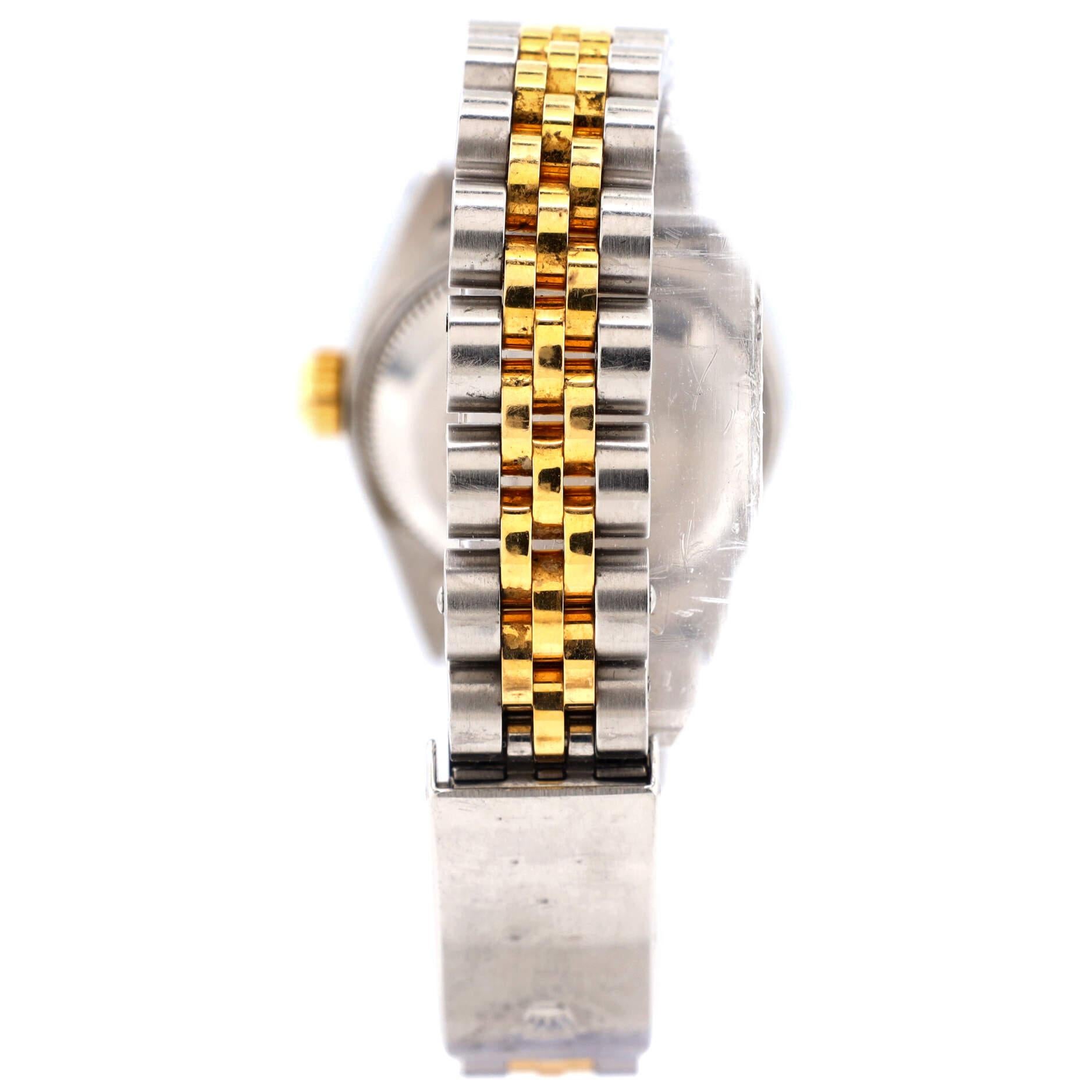 Women's or Men's Rolex Oyster Perpetual Datejust Automatic Watch Stainless Steel and Yellow Gold