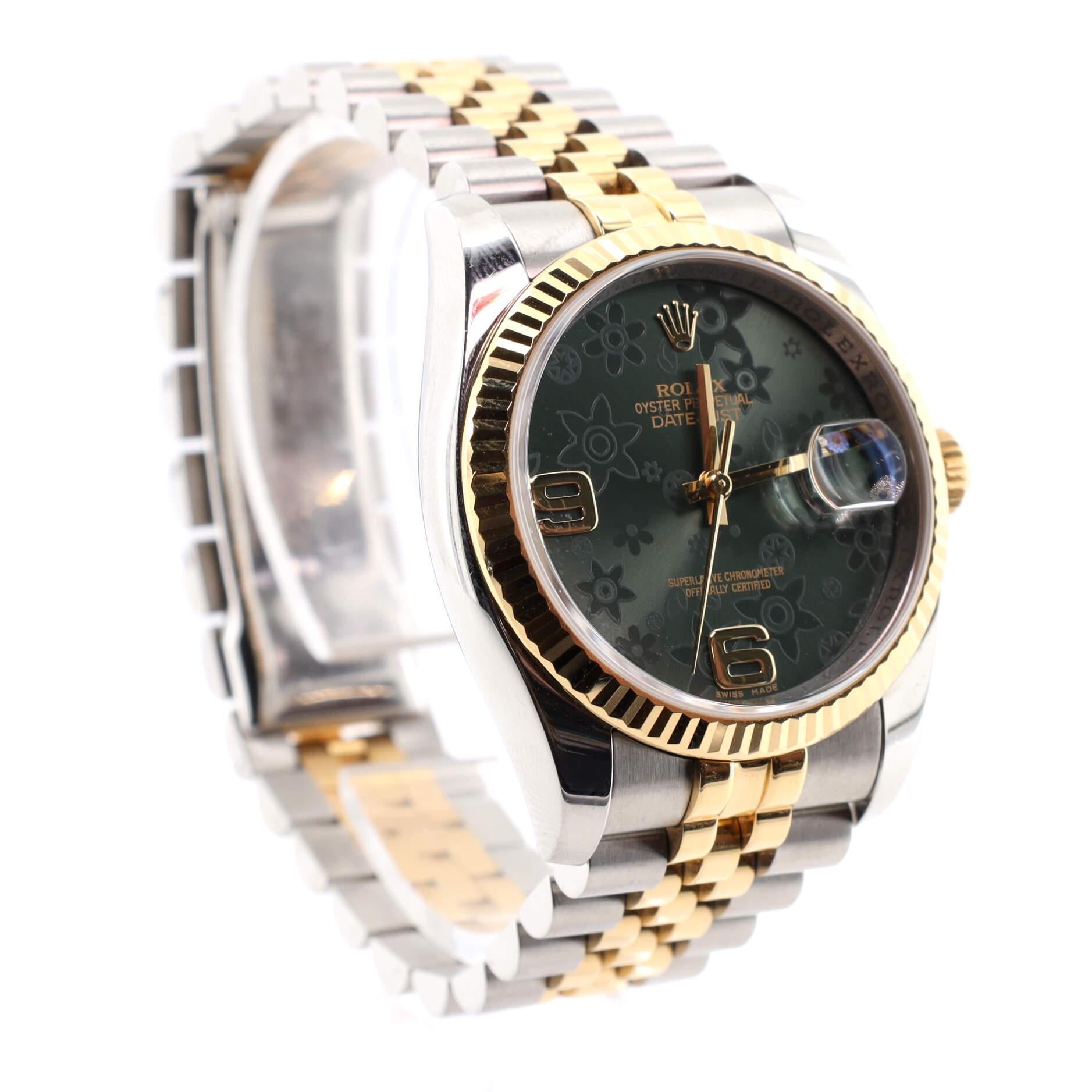 Rolex Oyster Perpetual Datejust Automatic Watch Stainless Steel and Yellow Gold In Good Condition In New York, NY