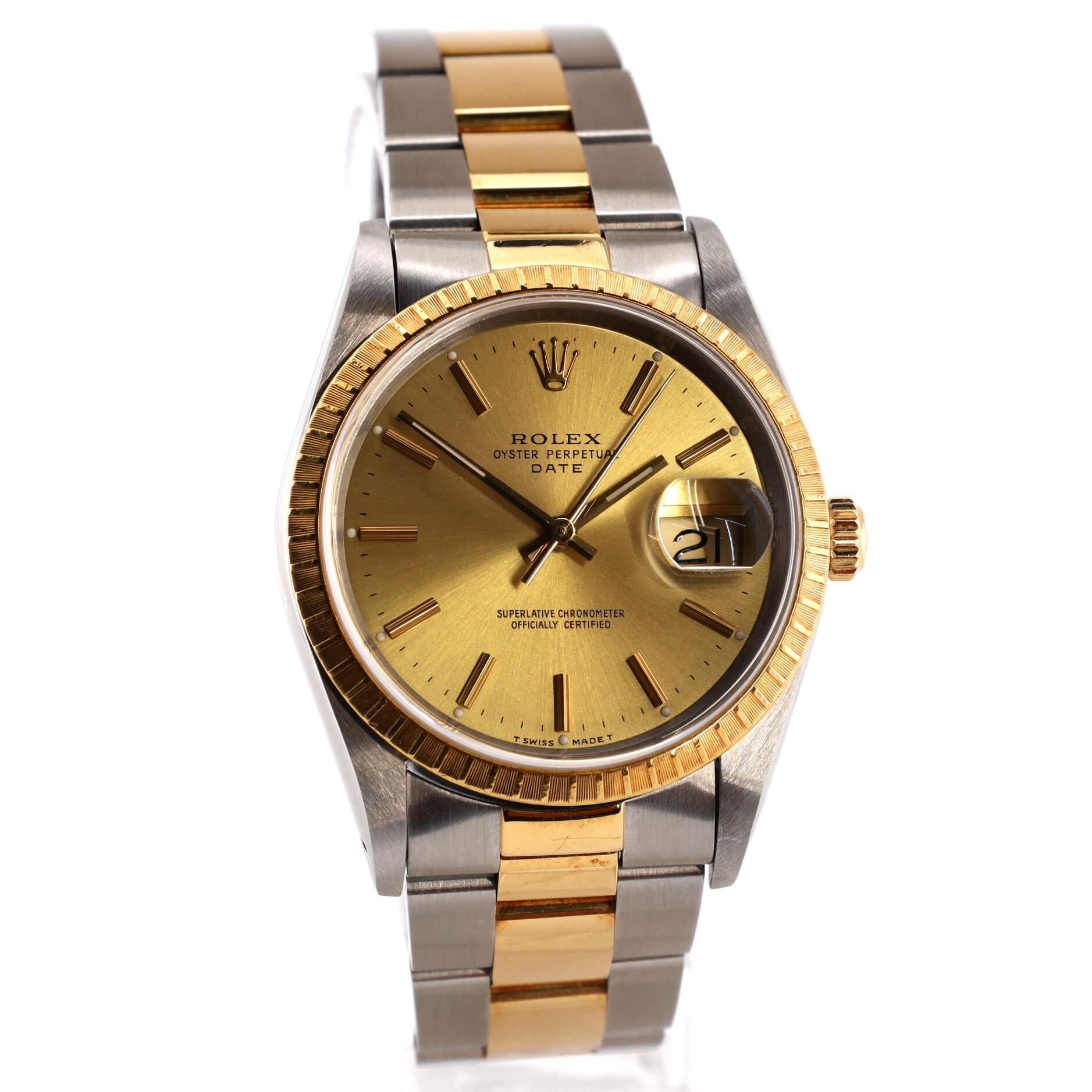 Rolex Oyster Perpetual Datejust Automatic Watch Stainless Steel and Yellow Gold  In Good Condition In New York, NY