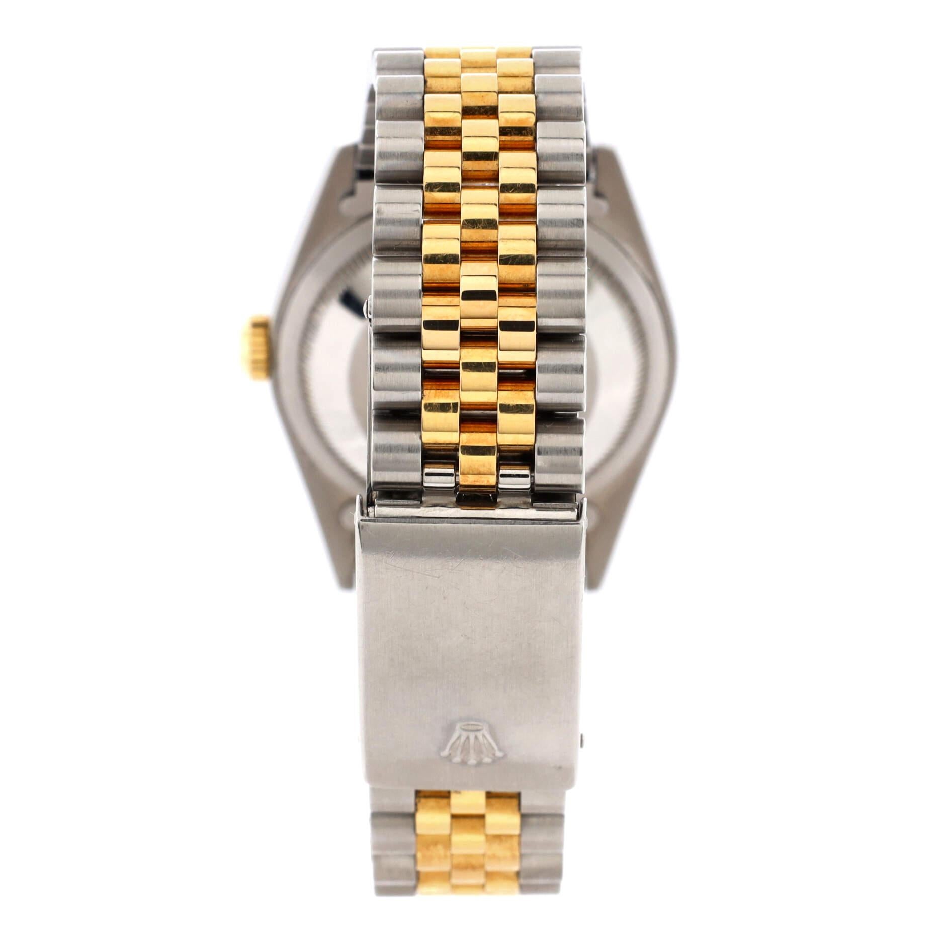 Rolex Oyster Perpetual Datejust Automatic Watch Stainless Steel and Yellow Gold In Good Condition In New York, NY