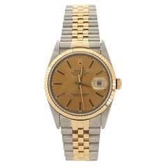Rolex Oyster Perpetual Datejust Automatic Watch Stainless Steel and Yellow Gold 